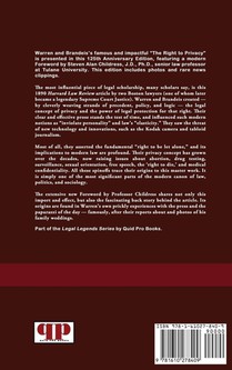 The Right to Privacy achterzijde
