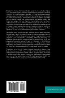 Sport, Peace, and Development achterzijde