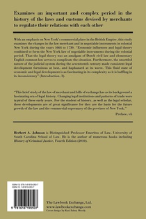 The Law Merchant and Negotiable Instruments in Colonial New York, 1664 to 1730 achterzijde
