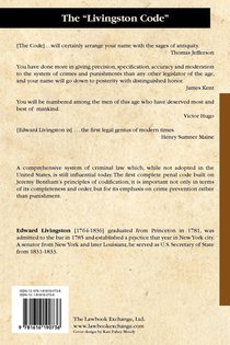 A System of Penal Law for the State of Louisiana achterzijde