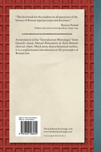 A Short History of Roman Law [1906] achterzijde