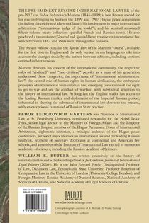 Contemporary International Law of Civilized Peoples achterzijde