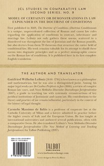 Model of Certainty or Demonstrations in Law Expounded in the Doctrine of Conditions achterzijde