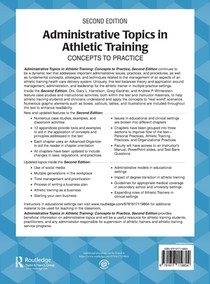 Administrative Topics in Athletic Training achterzijde