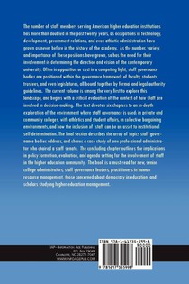 Staff Governance and Institutional Policy Formation achterzijde