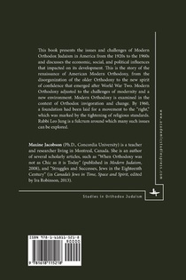 Modern Orthodoxy in American Judaism achterzijde