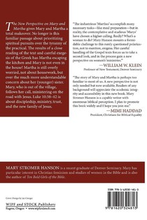 The New Perspective on Mary and Martha achterzijde