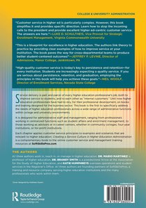 Creating a Service Culture in Higher Education Administration achterzijde