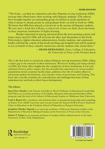 Hispanic-Serving Institutions in American Higher Education achterzijde