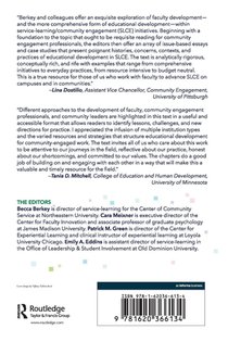 Reconceptualizing Faculty Development in Service-Learning/Community Engagement achterzijde