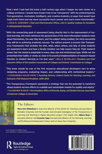 Transparent Design in Higher Education Teaching and Leadership achterzijde