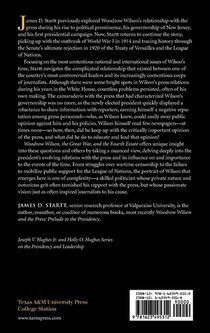 Woodrow Wilson, the Great War, and the Fourth Estate achterzijde