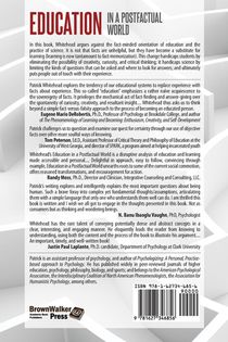 Education in a Postfactual World achterzijde
