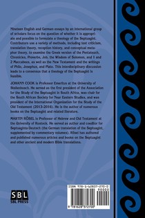 Toward a Theology of the Septuagint achterzijde