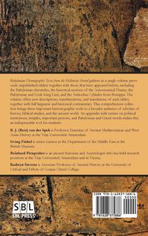 Babylonian Chronographic Texts from the Hellenistic Period achterzijde