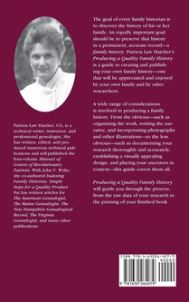 Producing a Quality Family History achterzijde