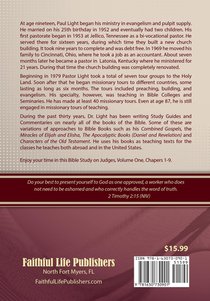 A Bible Study on Judges, Volume One achterzijde