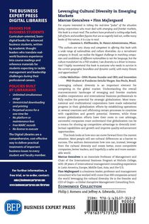 Leveraging Cultural Diversity in Emerging Markets achterzijde