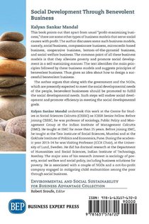 Social Development Through Benevolent Business achterzijde