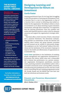 Designing Learning and Development for Return on Investment achterzijde