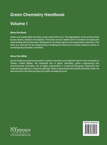 Green Chemistry Handbook: Volume I achterzijde