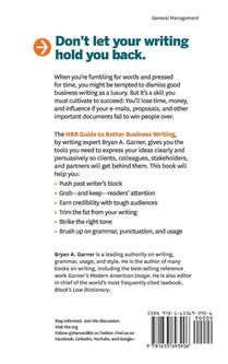 HBR Guide to Better Business Writing (HBR Guide Series) achterzijde