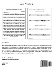 Early Exercises for the Cello achterzijde