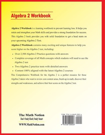 Algebra 2 Workbook achterzijde