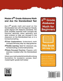 6th Grade Alabama Math for Beginners achterzijde