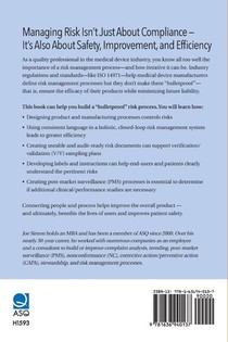 Risk Management for Medical Device Manufacturers achterzijde