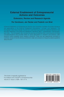 External Enablement of Entrepreneurial Actions and Outcomes achterzijde