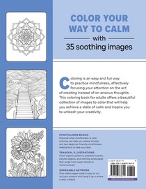 Anxiety Relief Coloring Book for Adults achterzijde