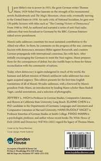 Thomas Mann’s Antifascist Radio Addresses, 1940–1945 achterzijde