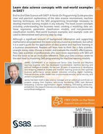 End-to-End Data Science with SAS achterzijde