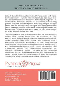 Best of the Journals in Rhetoric and Composition 2018 achterzijde