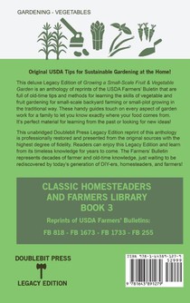 The Classic Farmers' Bulletin Anthology On Growing A Small-Scale Fruit And Vegetable Garden For The Backyard Or Homestead (Legacy Edition) achterzijde
