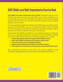 SSAT Middle Level Math Comprehensive Exercise Book achterzijde