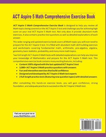 ACT Aspire 5 Math Comprehensive Exercise Book achterzijde