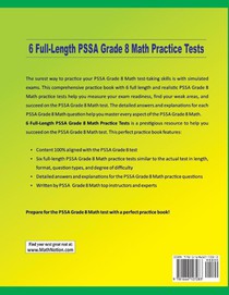 6 Full-Length PSSA Grade 8 Math Practice Tests achterzijde