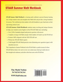 STAAR Grade 4 Summer Math Workbook achterzijde