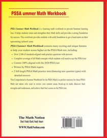 PSSA Grade 3 Summer Math Workbook achterzijde