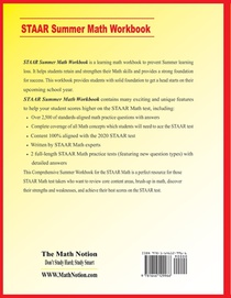 STAAR Grade 5 Summer Math Workbook achterzijde