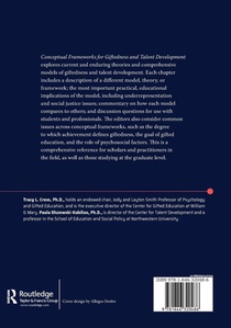 Conceptual Frameworks for Giftedness and Talent Development achterzijde