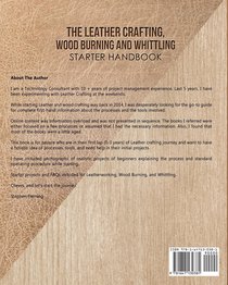 The Leather Crafting, Wood Burning and Whittling Starter Handbook achterzijde