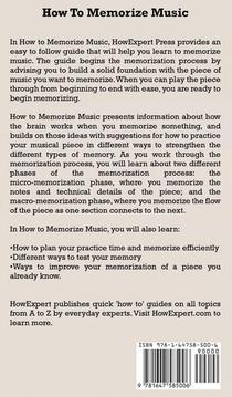 How To Memorize Music achterzijde