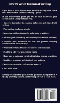 How To Write Technical Writing achterzijde