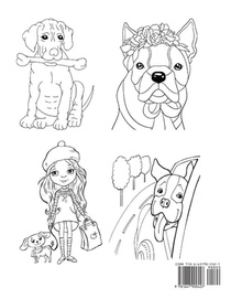 Doggy Days Adorable Puppy and Dog Coloring Book achterzijde