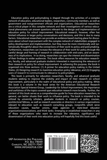 Maximizing the Policy Relevance of Research for School Improvement achterzijde