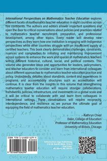 International Perspectives on Mathematics Teacher Education achterzijde