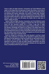 Trauma in Adult and Higher Education achterzijde